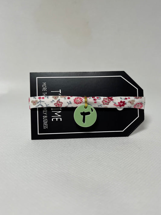 Pulsera cinta flores rosas
