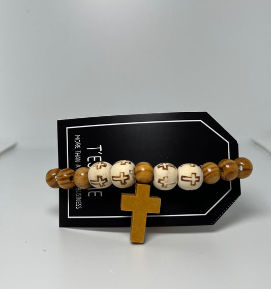 Pulsera bolas de madera