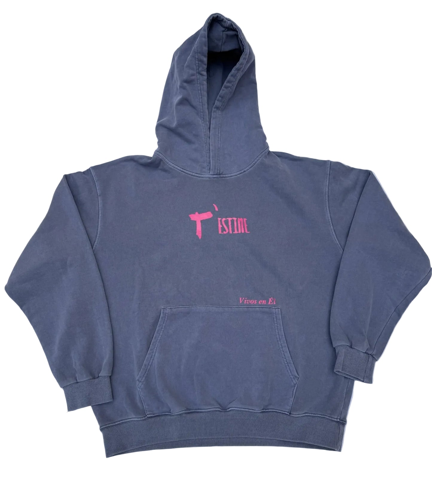 Con la cruz a cuestas hoodie azul y rosa