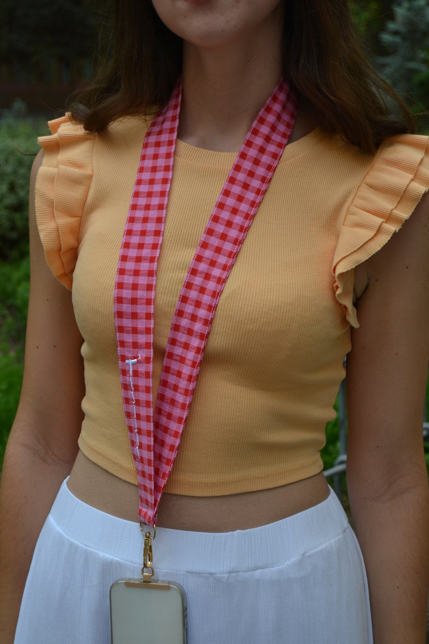 Cuelga móvil rosa y blanco