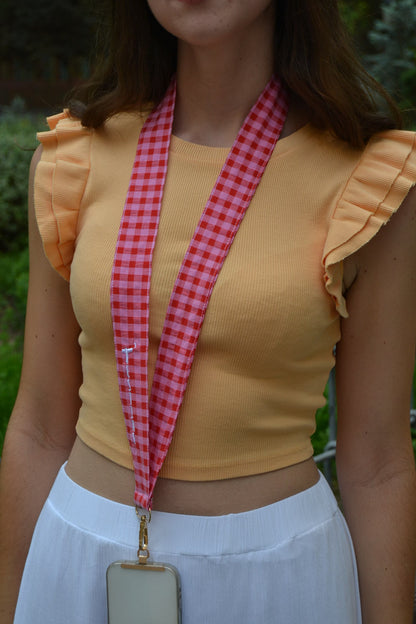 Cuelga móvil rosa y blanco