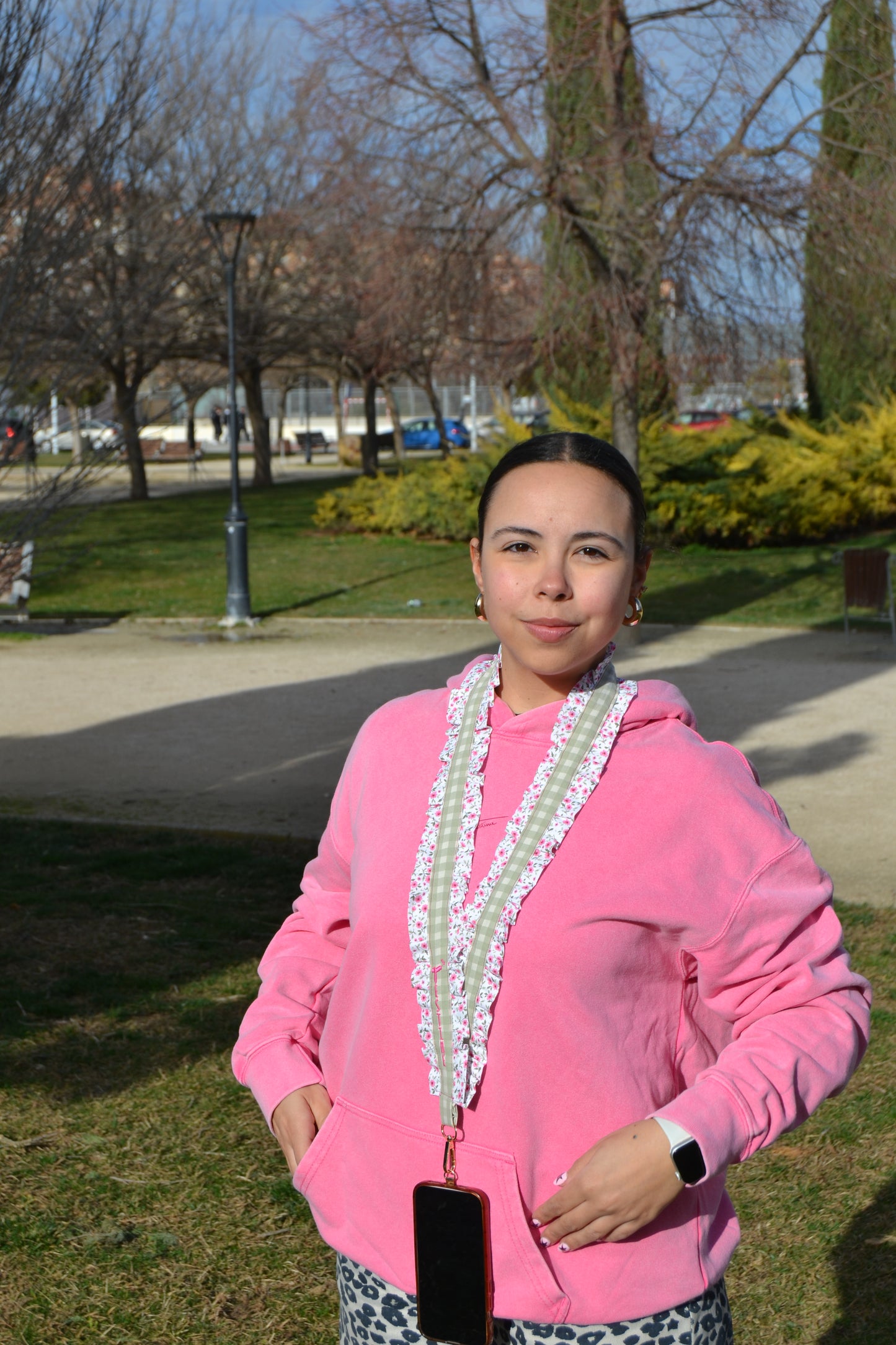 Cuelga móvil volantes verde