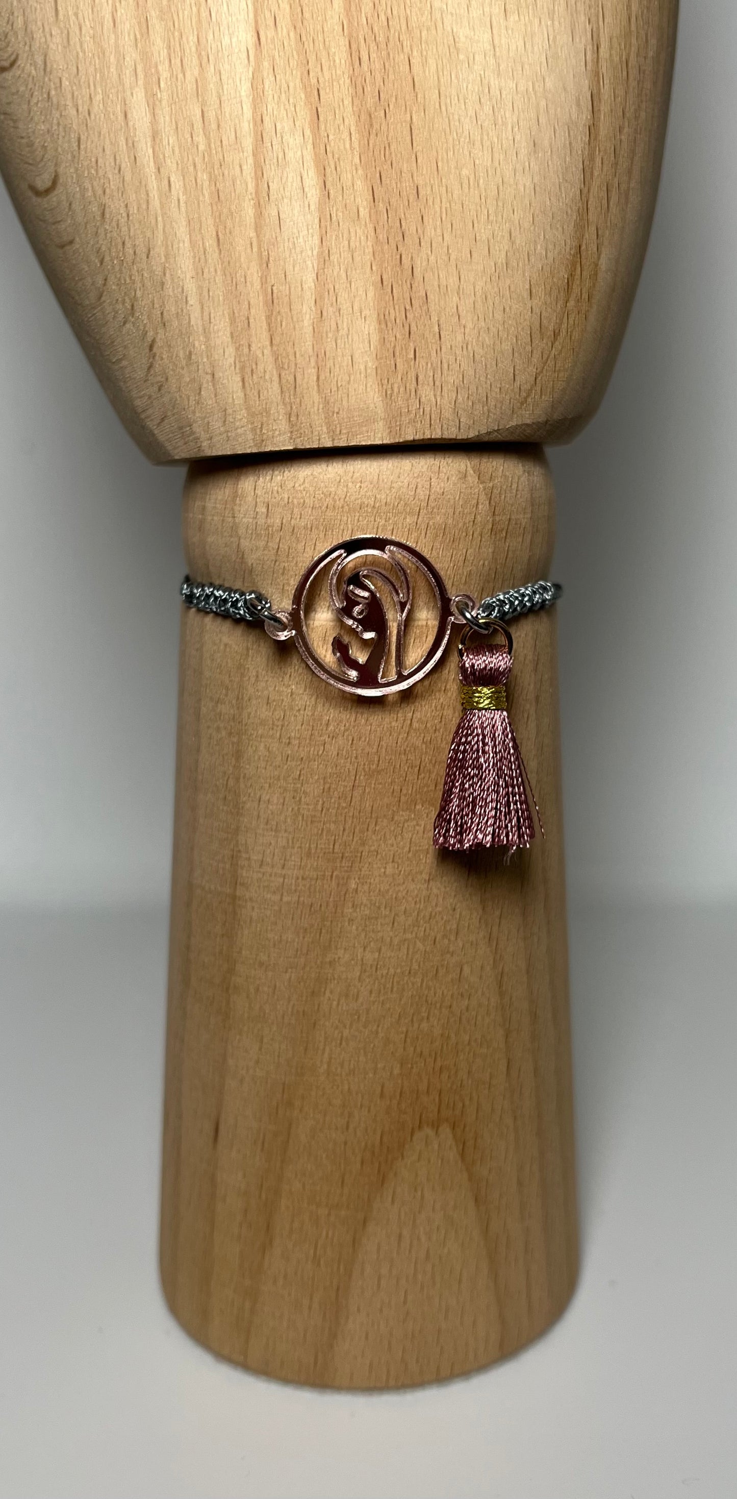Pulsera Virgen rosa
