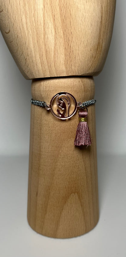 Pulsera Virgen rosa