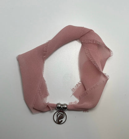 Pulsera/Choker rosa empolvado