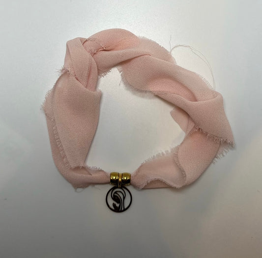 Pulsera/Choker rosa bebé