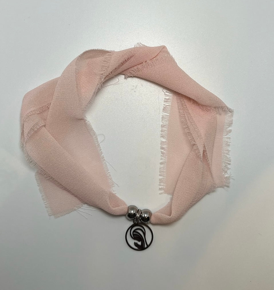Pulsera/Choker rosa bebé