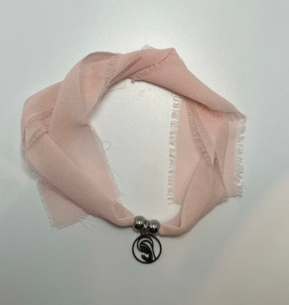 Pulsera/Choker rosa bebé