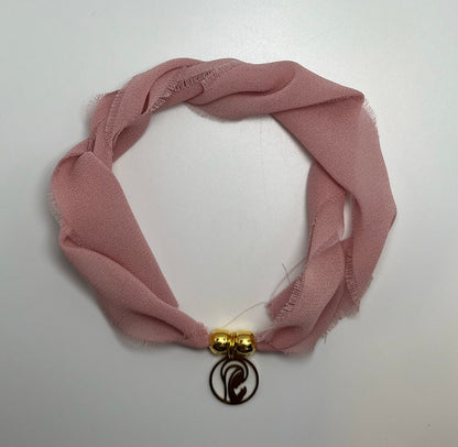 Pulsera/Choker rosa empolvado