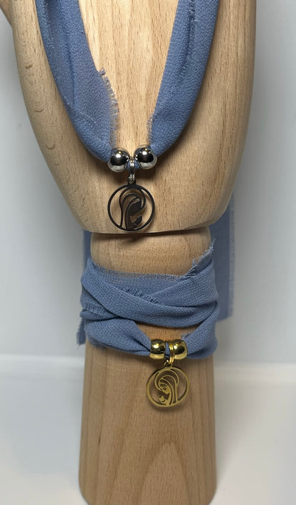 Pulsera/Choker azul noche