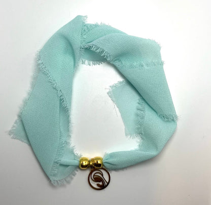 Pulsera/Choker azul turquesa