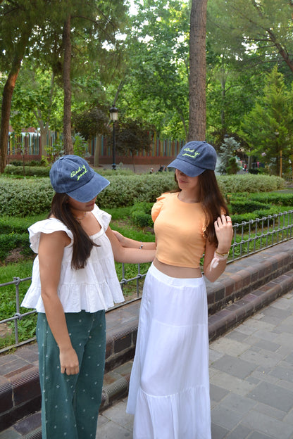 GORRA GOD IS GOOD AZUL