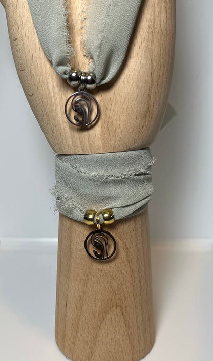 Pulsera/Choker verde oliva