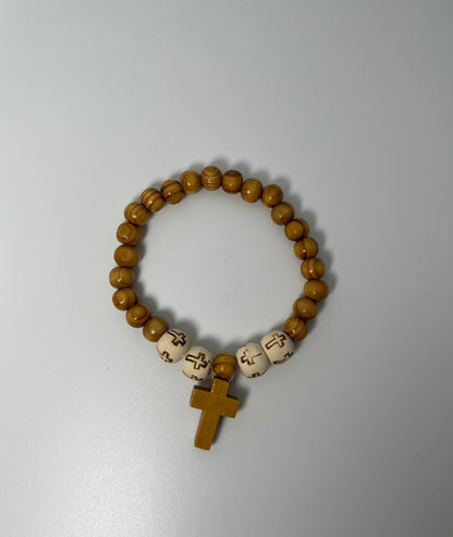 Pulsera bolas de madera